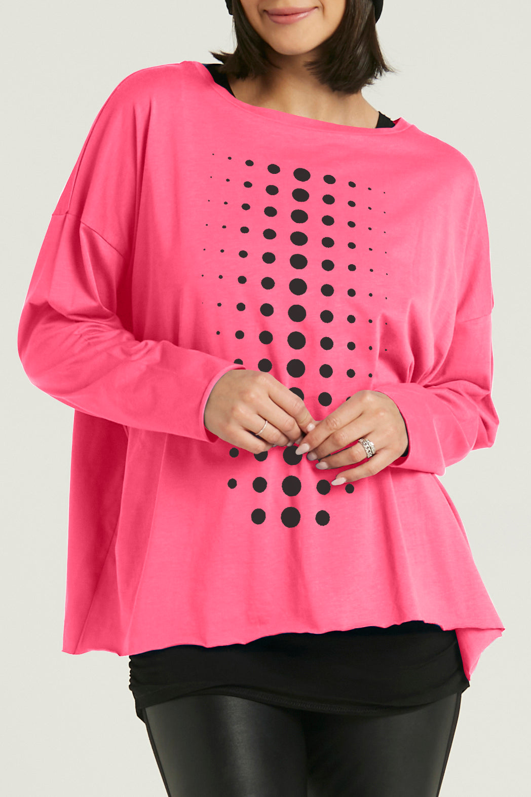 Pima Cotton Dot Dot Dot Luxury Boxy T