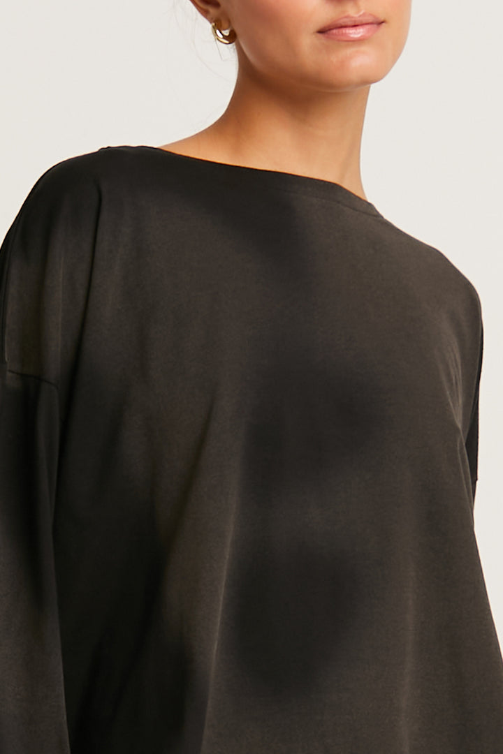 Pima Cotton Overdyed Luxury Boxy Tee