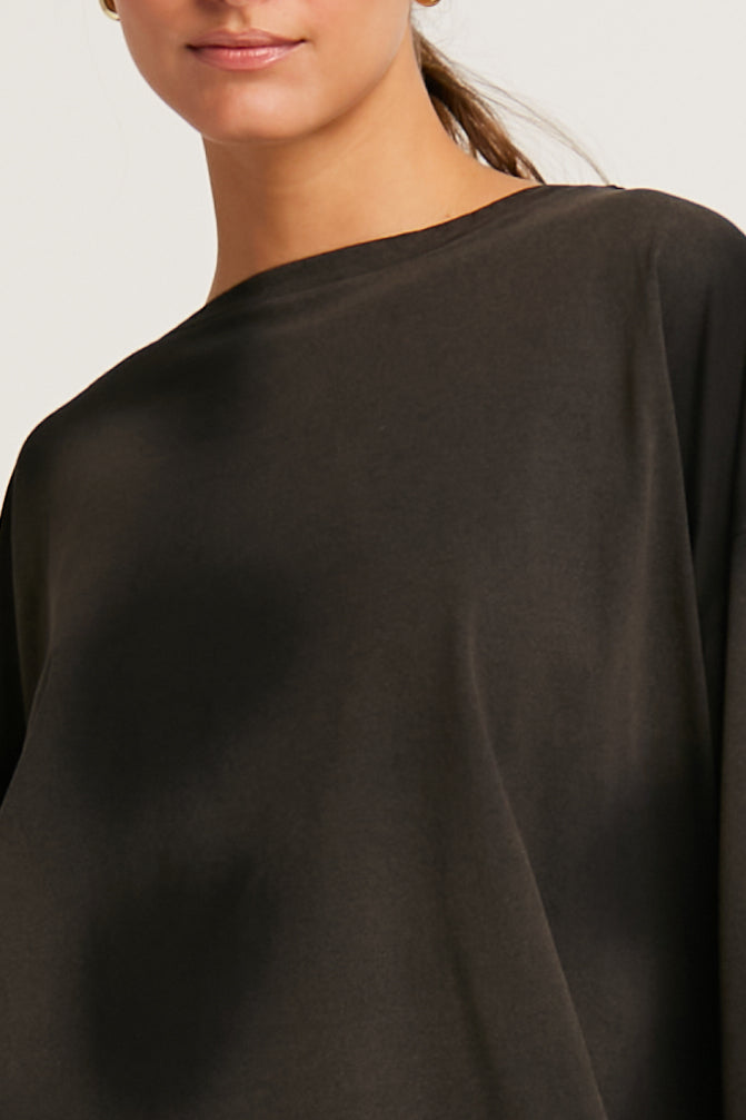 Pima Cotton Overdyed Luxury Boxy Tee