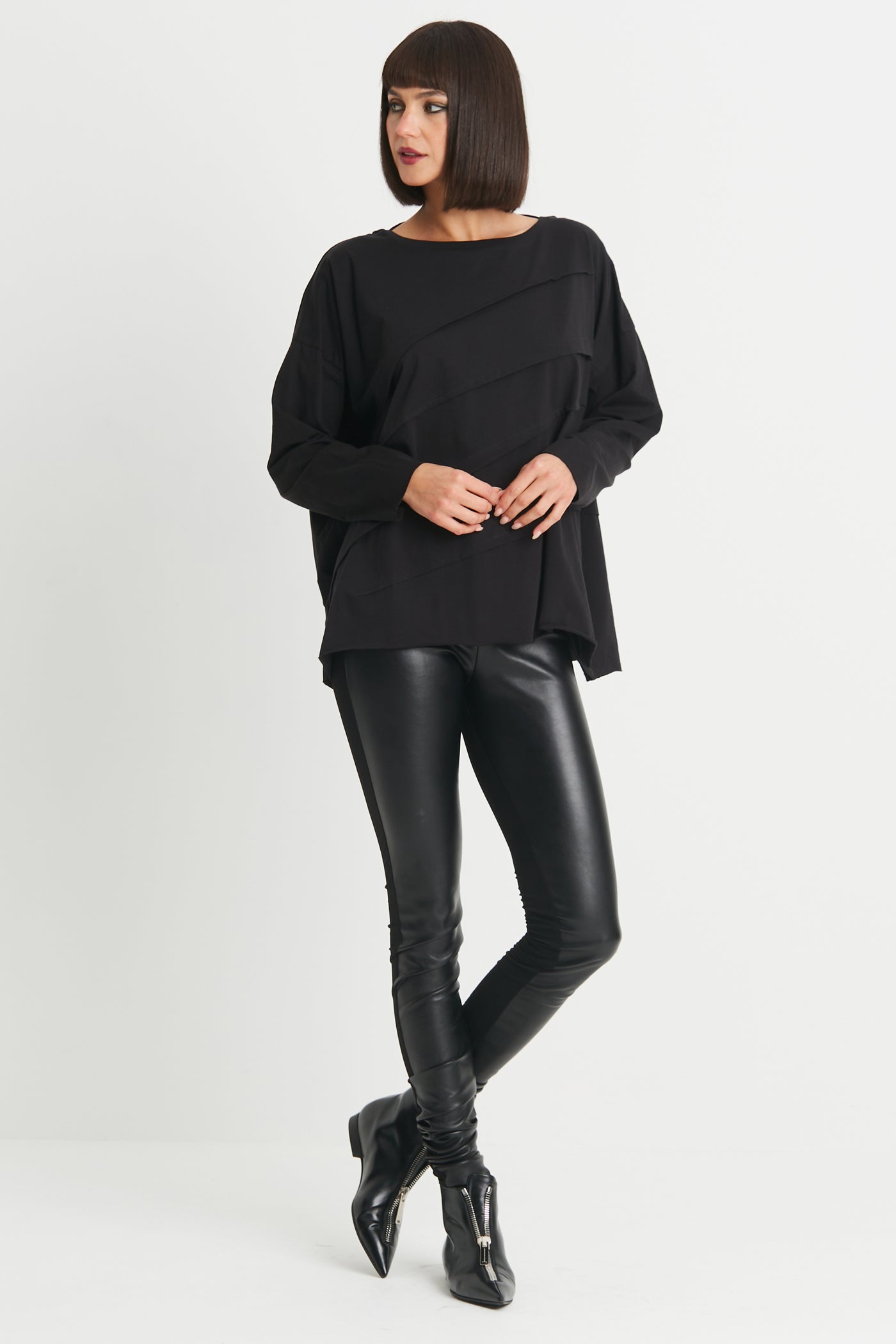 Pima Cotton Tucked Luxury Boxy Tee
