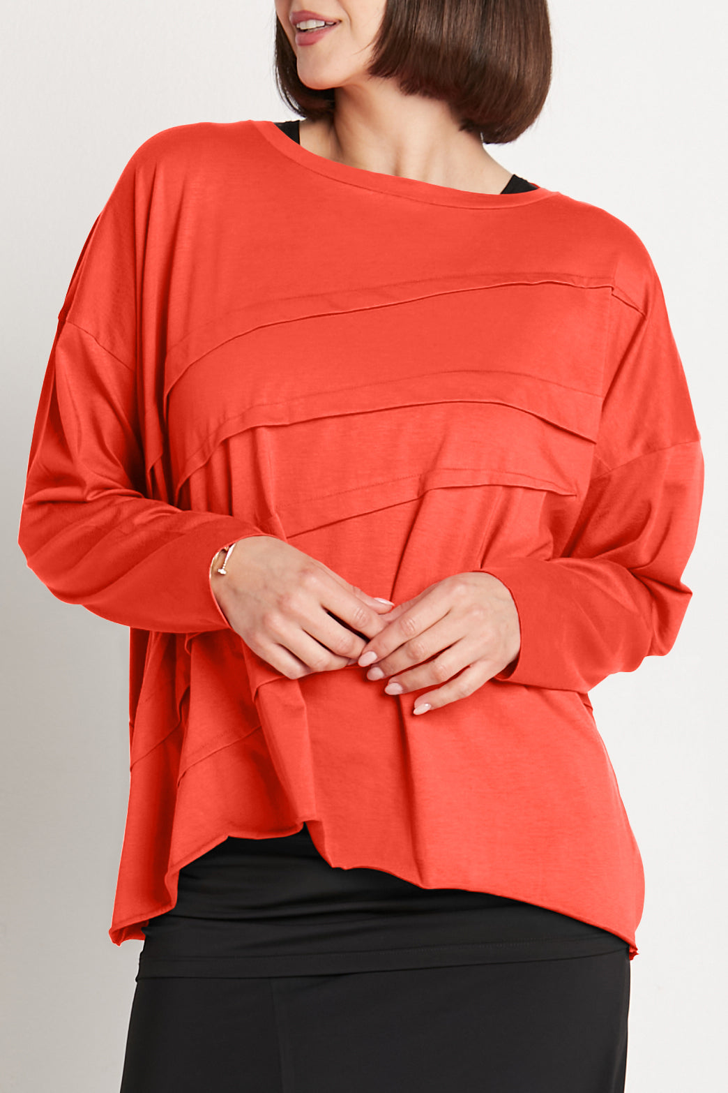 Pima Cotton Tucked Luxury Boxy T