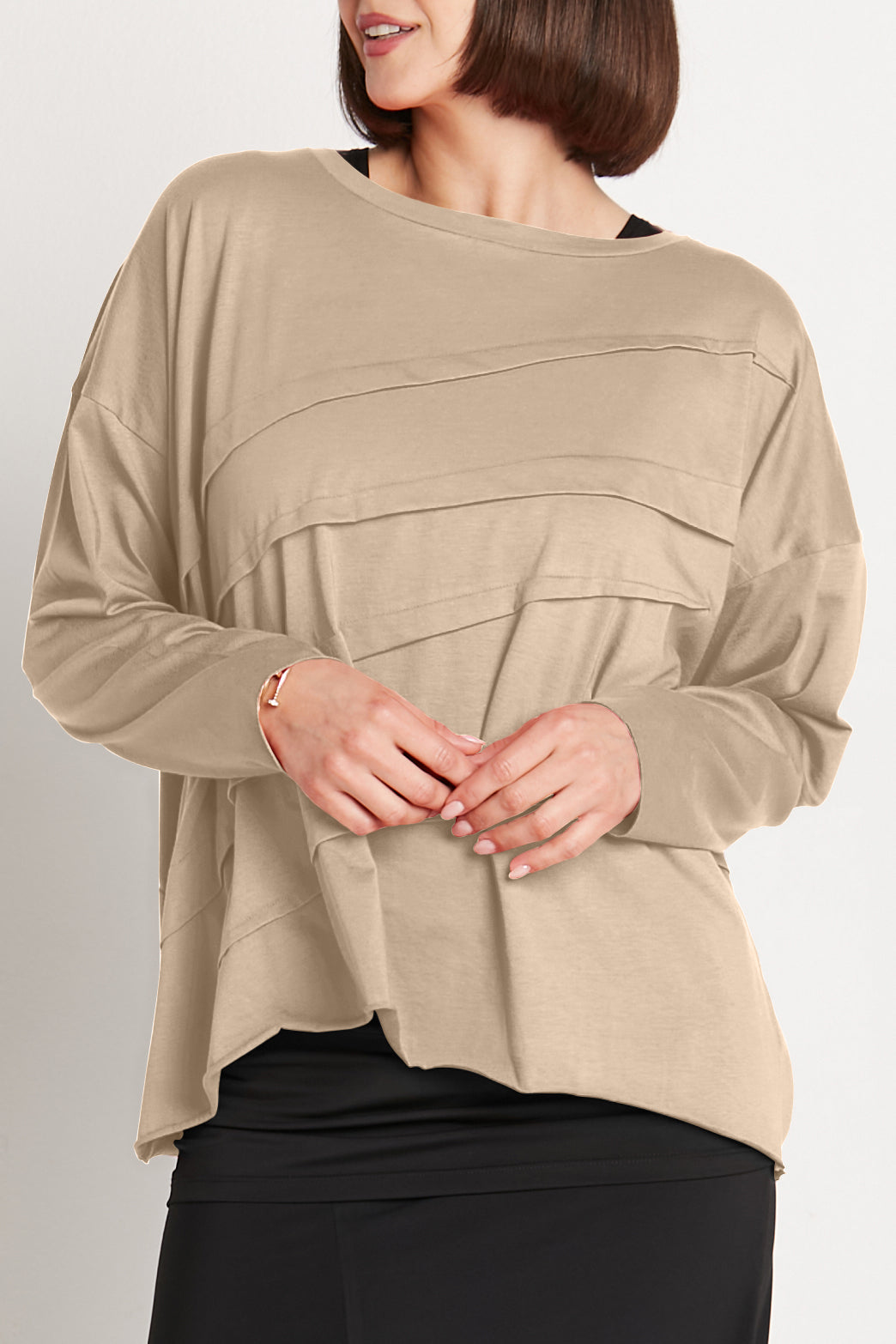 Pima Cotton Tucked Luxury Boxy Tee