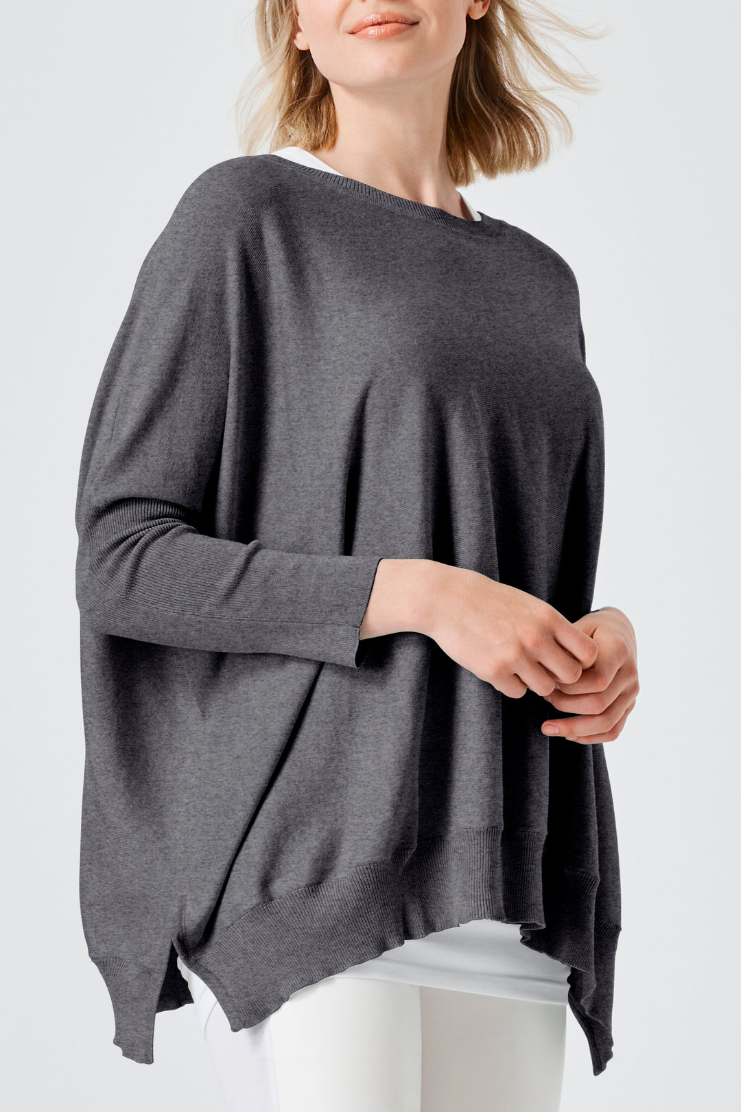 Pima Cotton Oversized Crewneck Knit