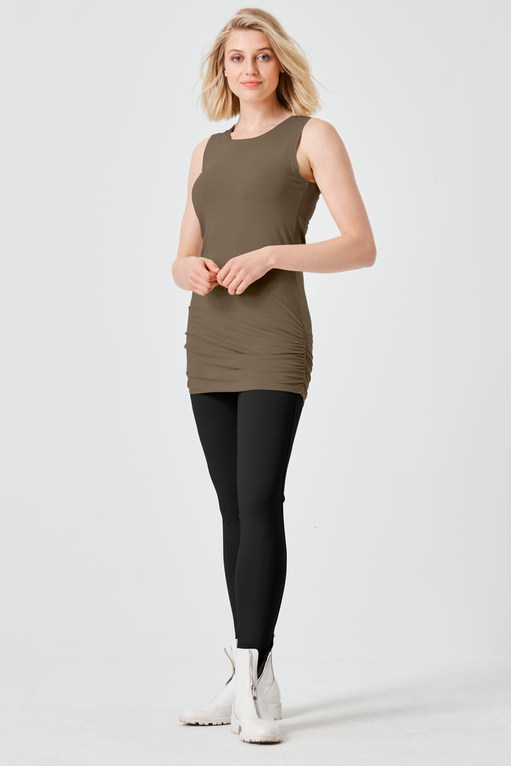 Cotton Lycra Ruche Tank