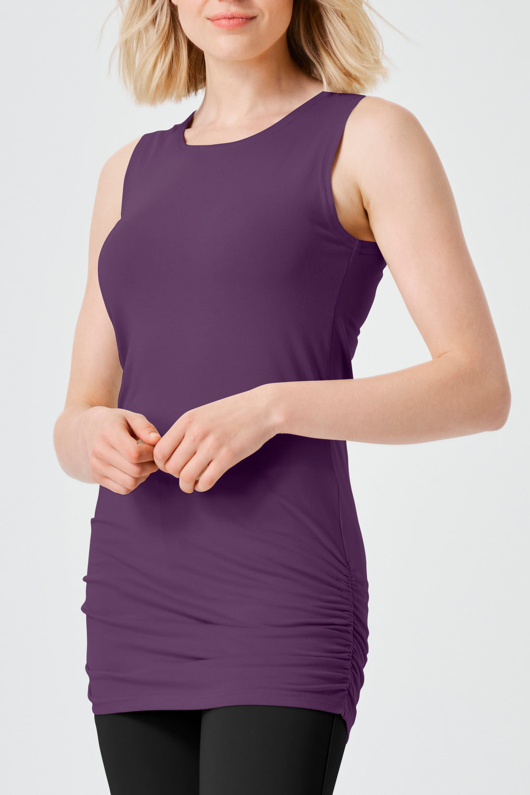 Cotton Lycra Ruche Tank