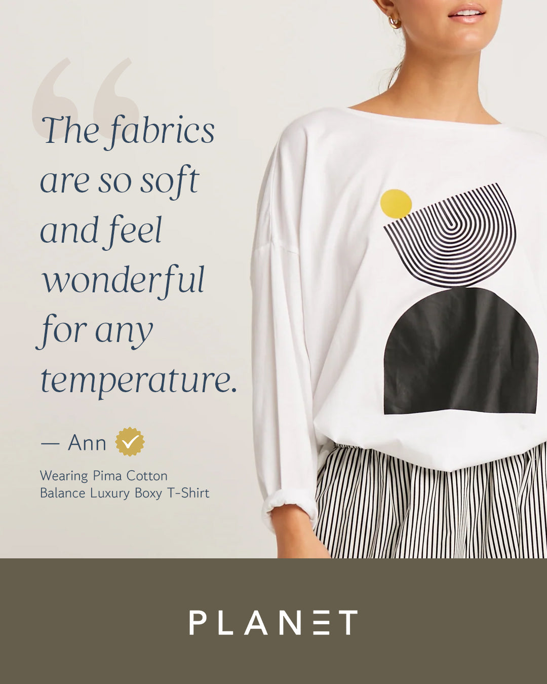 Pima Cotton Balance Luxury Boxy T-Shirt - As Shown