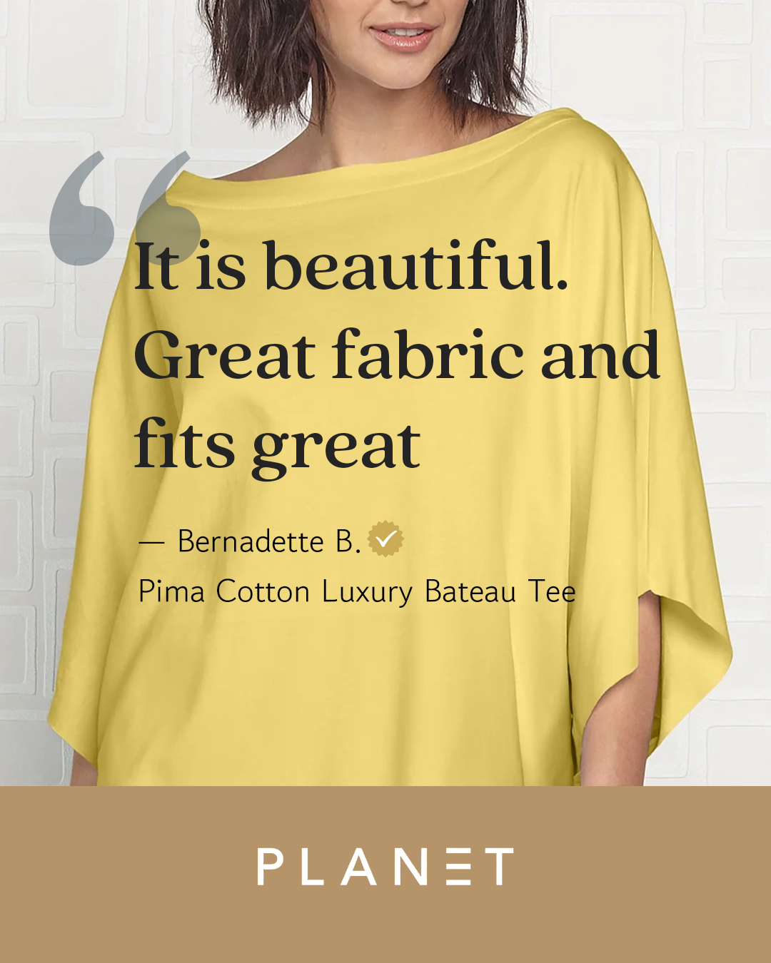 Pima Cotton Luxury Bateau Tee - Capri
