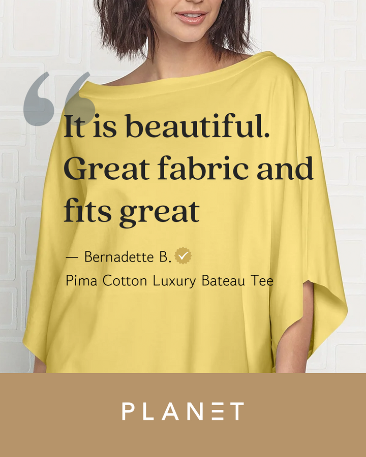 Pima Cotton Luxury Bateau Tee - Capri