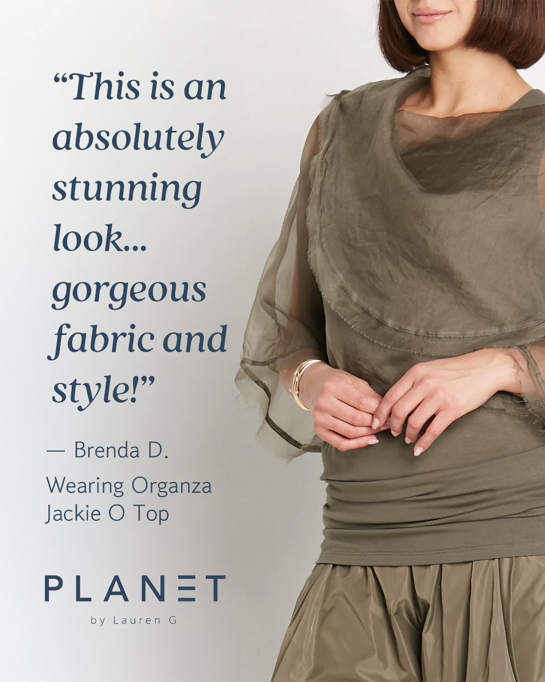 Organza Jackie O Top - Blush