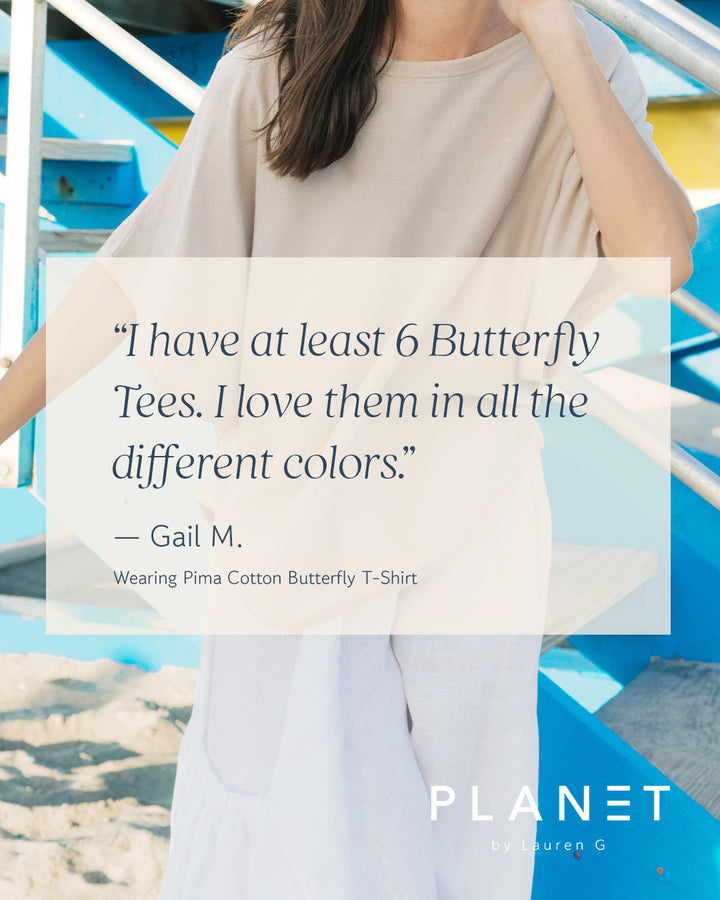 Pima Cotton Butterfly T-Shirt - Thistle