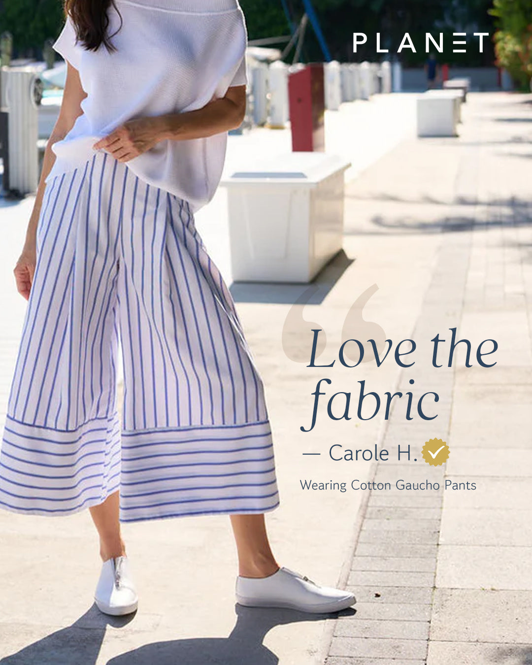 Cotton Gaucho Pants - Bold Stripe – PLANET by Lauren G