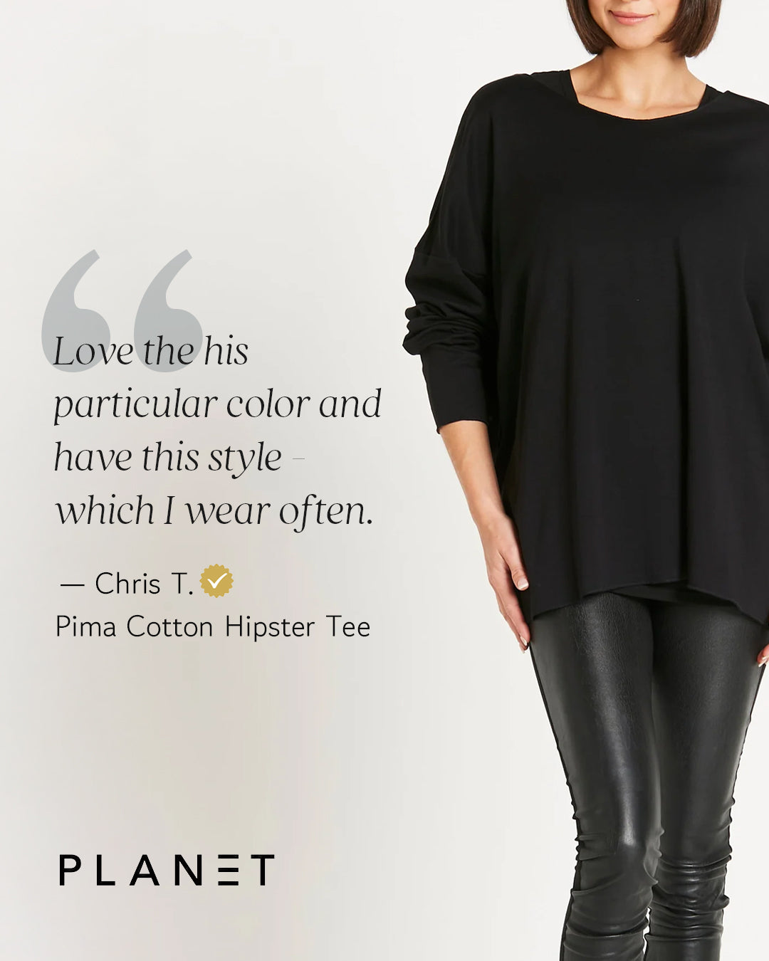 Pima Cotton Hipster Tee - Punch