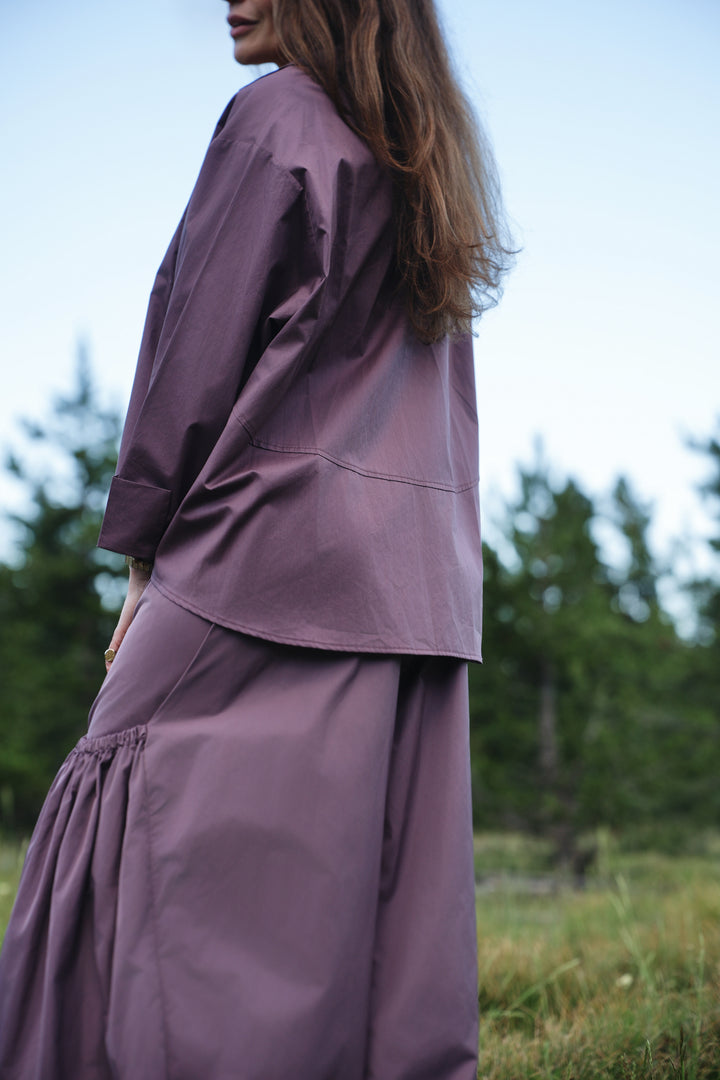 Cotton Mini Man Shirt - Amethyst