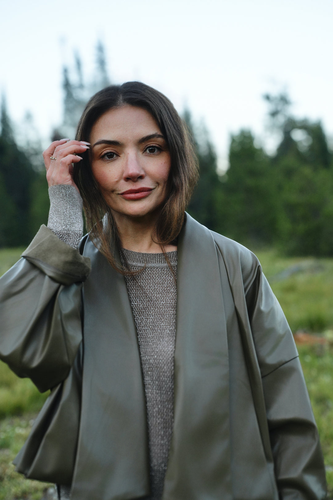 Vegan Leather Origami Jacket - Turtle