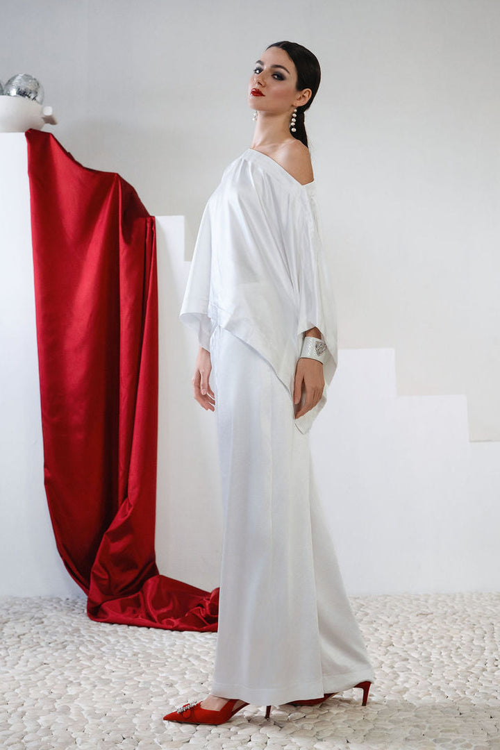 Holiday Sateen Off the Shoulder Blouse