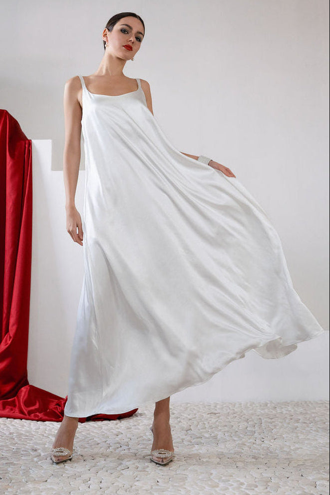 Holiday Sateen Slip Dress