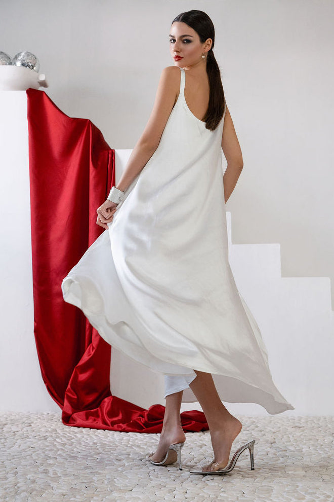 Holiday Sateen Slip Dress