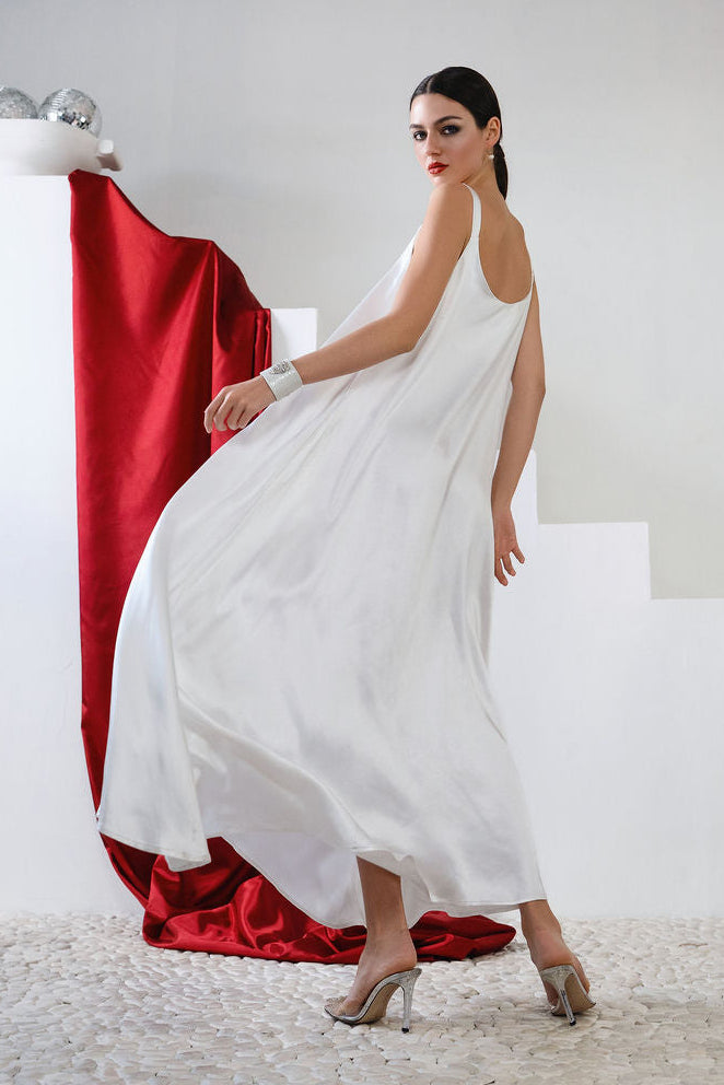Holiday Sateen Slip Dress