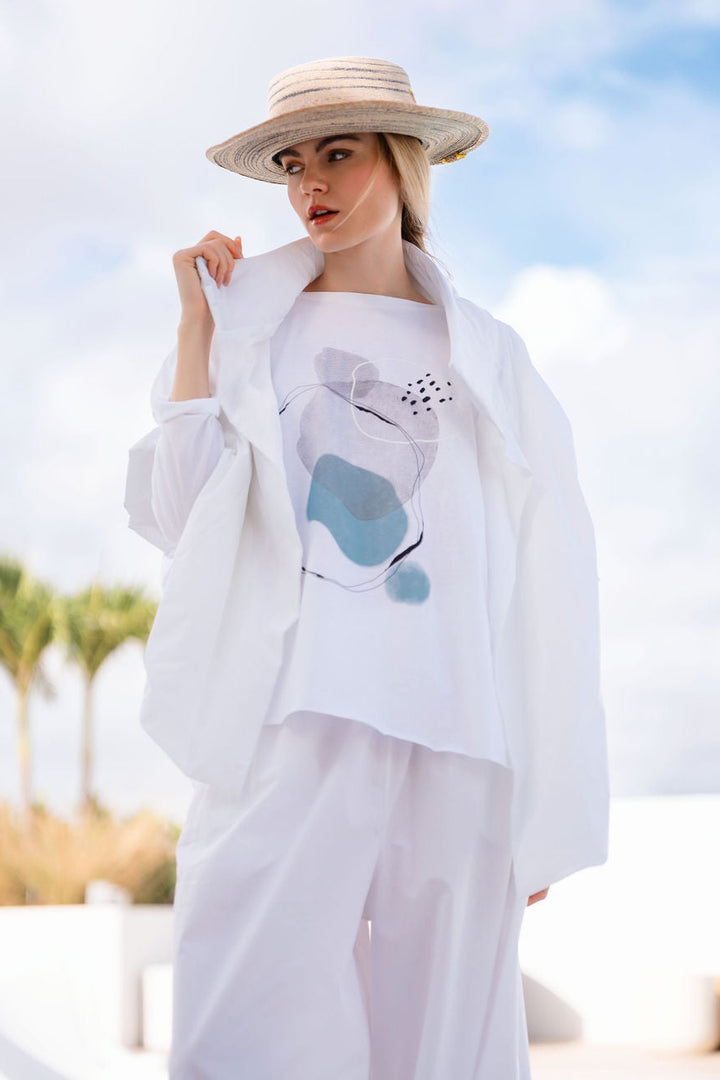 Pima Cotton "Bubbles" Luxury Boxy Tee