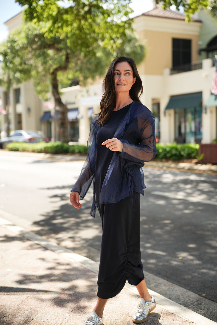 Organza Drawstring Jacket - Midnight