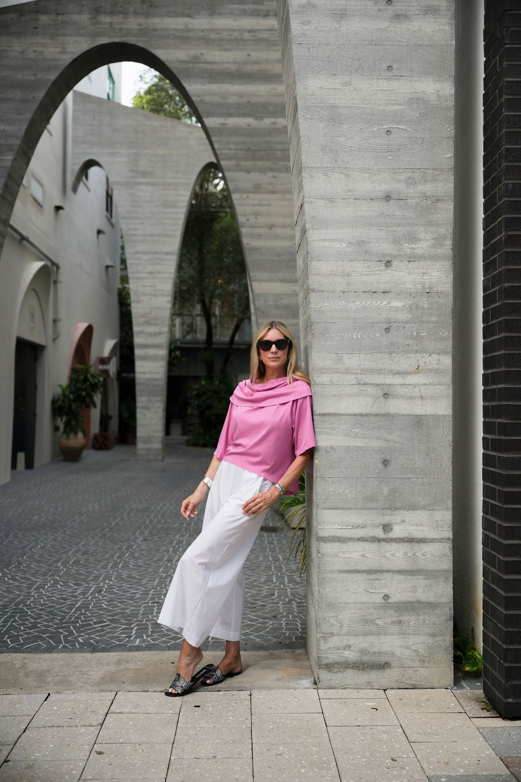 Pima Cotton Jackie O Top - Peony