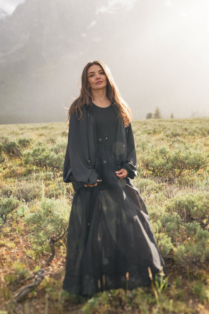 Organza Bubble Skirt - Black