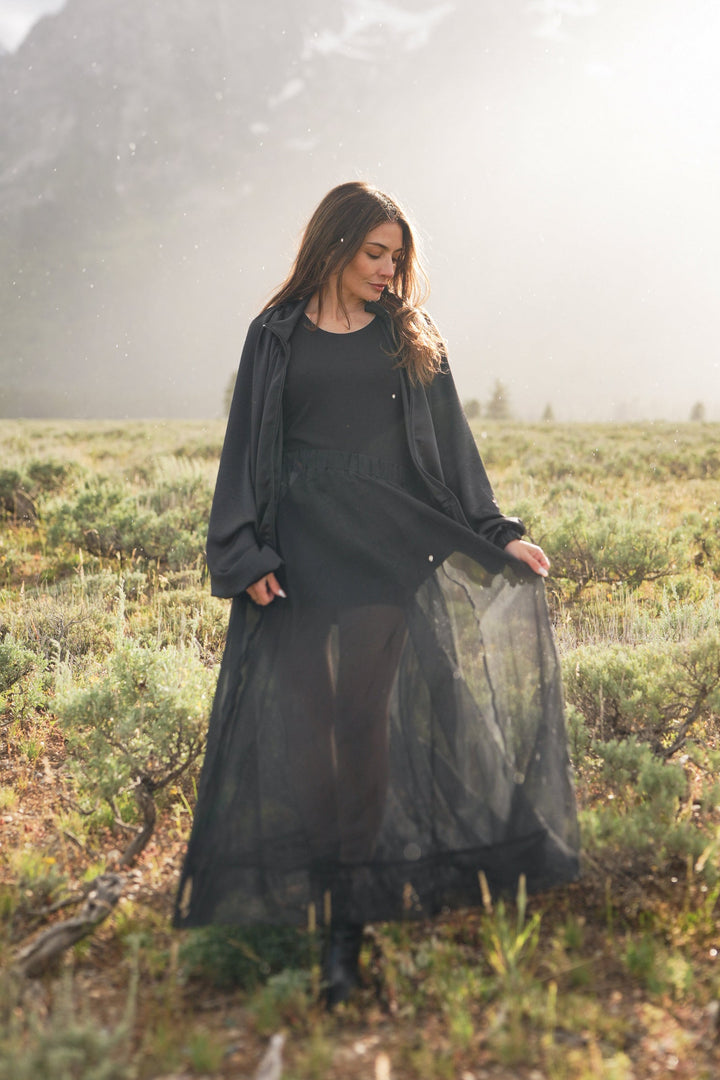 Organza Bubble Skirt - Black
