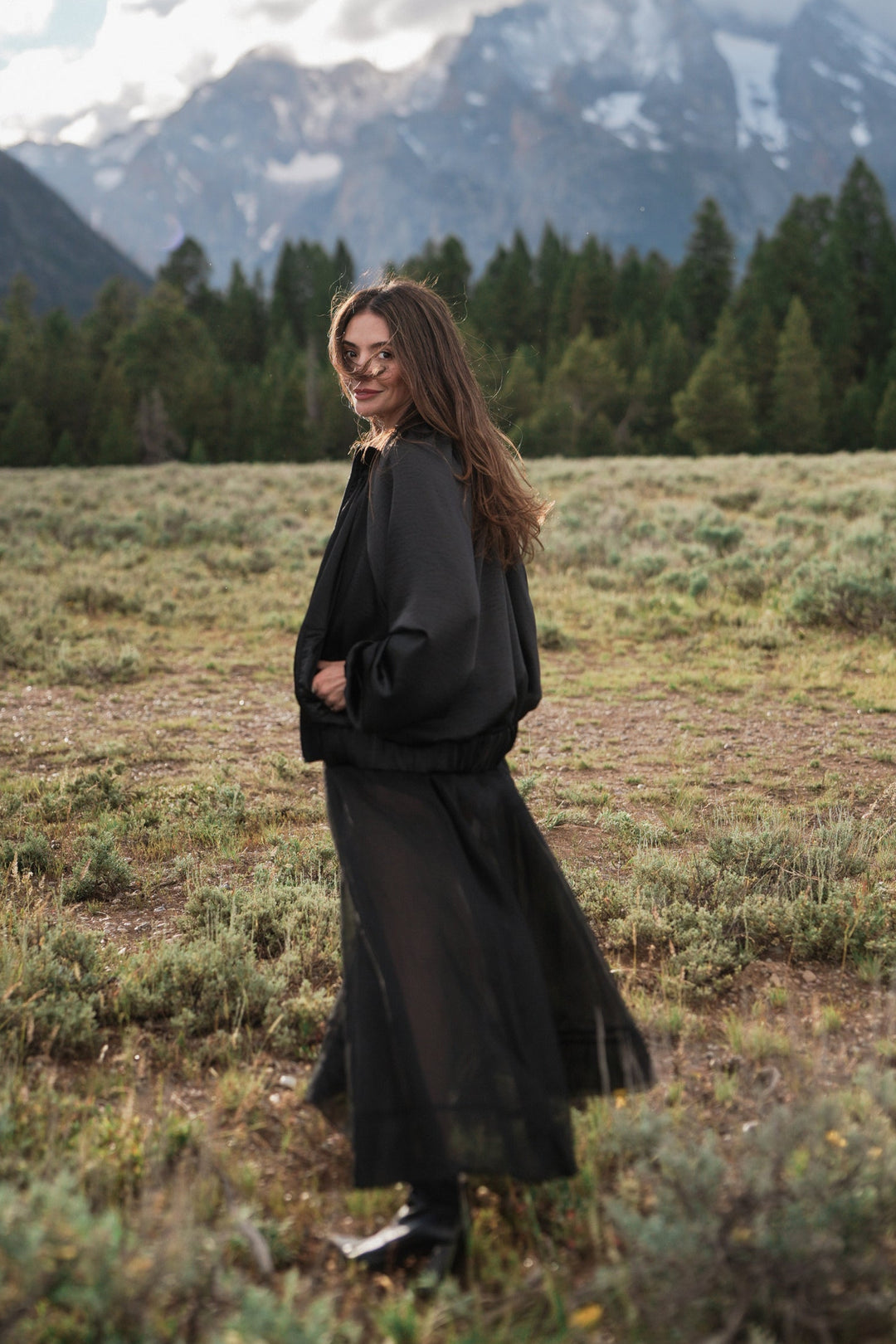Organza Bubble Skirt - Black