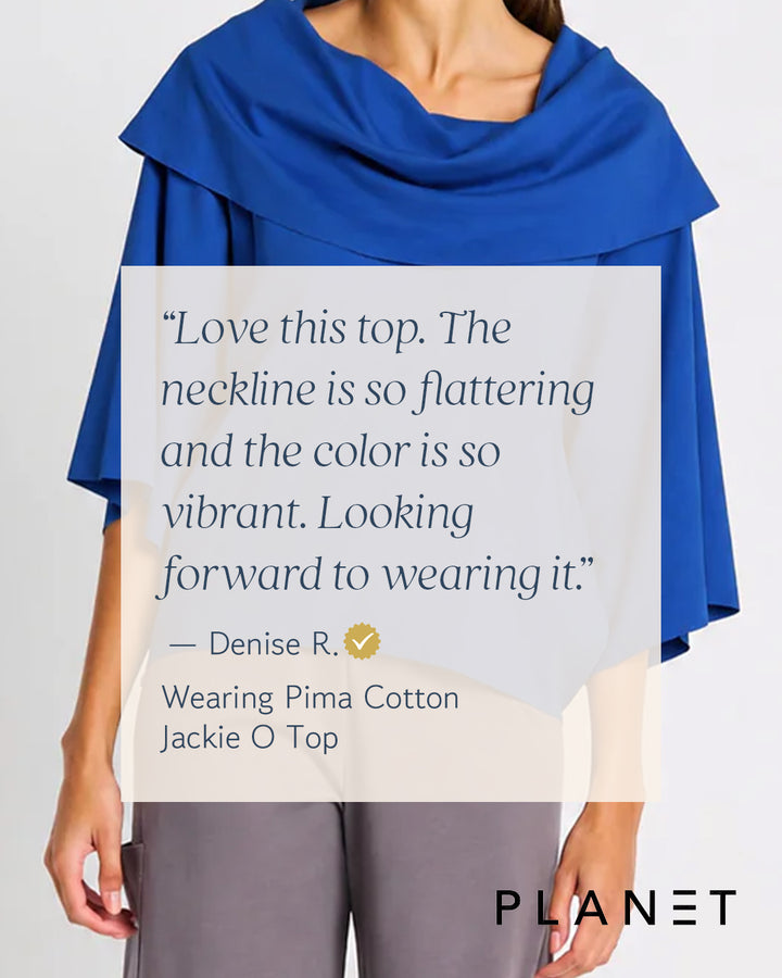 Pima Cotton Jackie O Top - Royal
