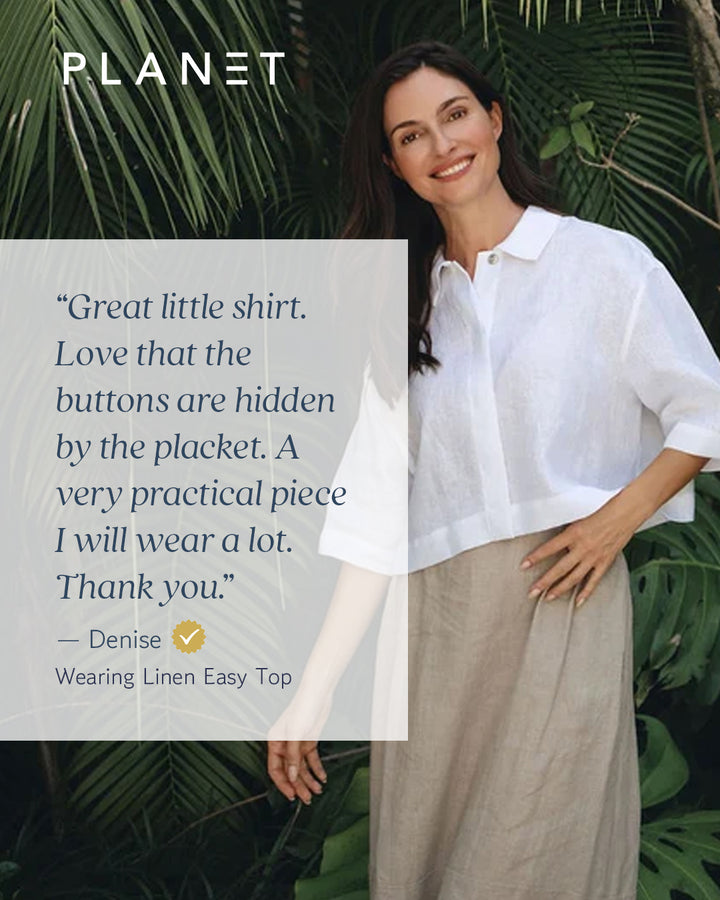Linen Easy Top - Black