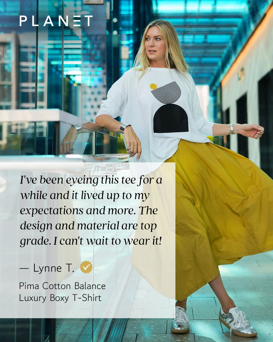 Pima Cotton Balance Luxury Boxy T-Shirt - As Shown