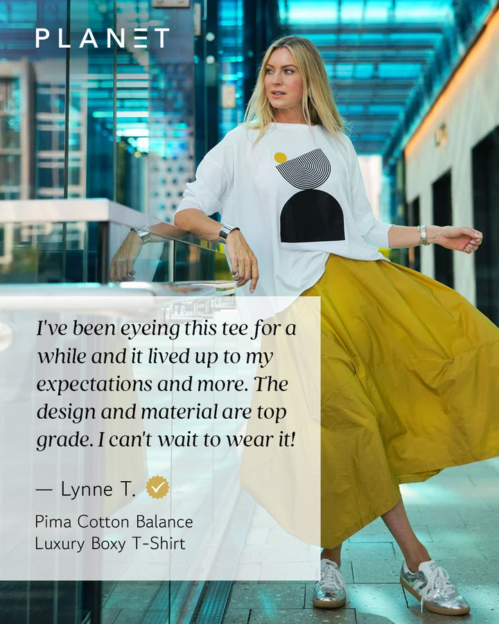 Pima Cotton Balance Luxury Boxy T-Shirt - As Shown