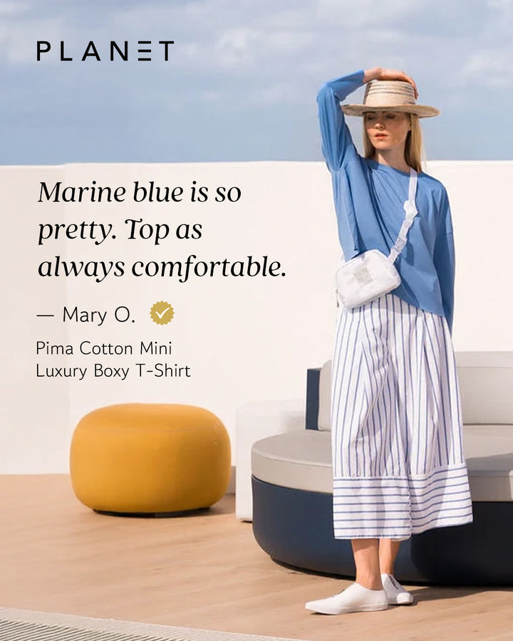 Pima Cotton Mini Luxury Boxy T-Shirt - Cameo