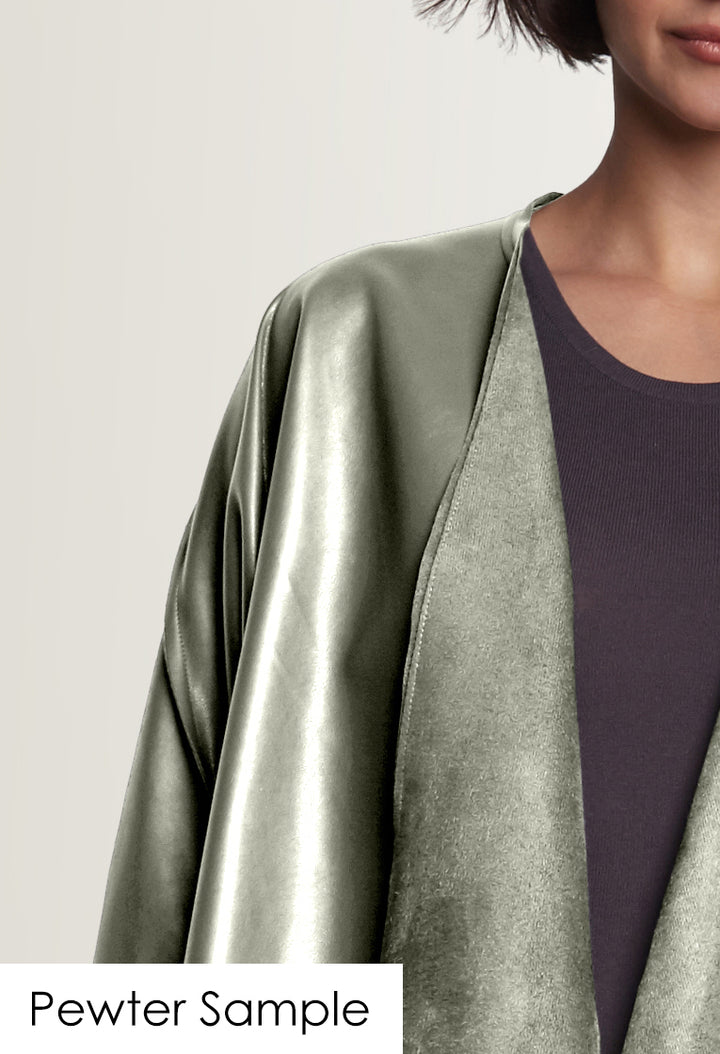 Vegan Leather Shirttail Jacket