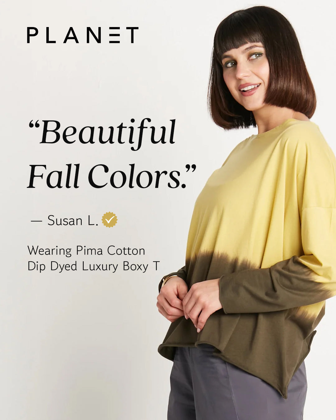Pima Cotton Dip Dyed Luxury Boxy T - Chartreuse