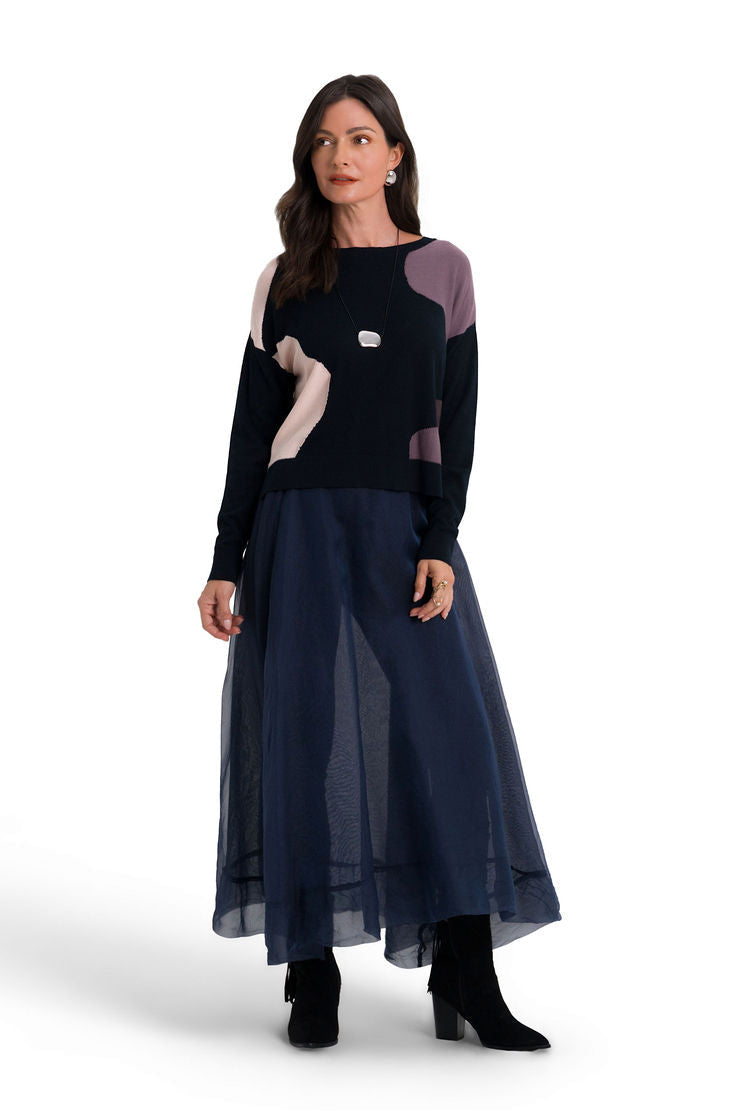 Organza Bubble Skirt - Midnight