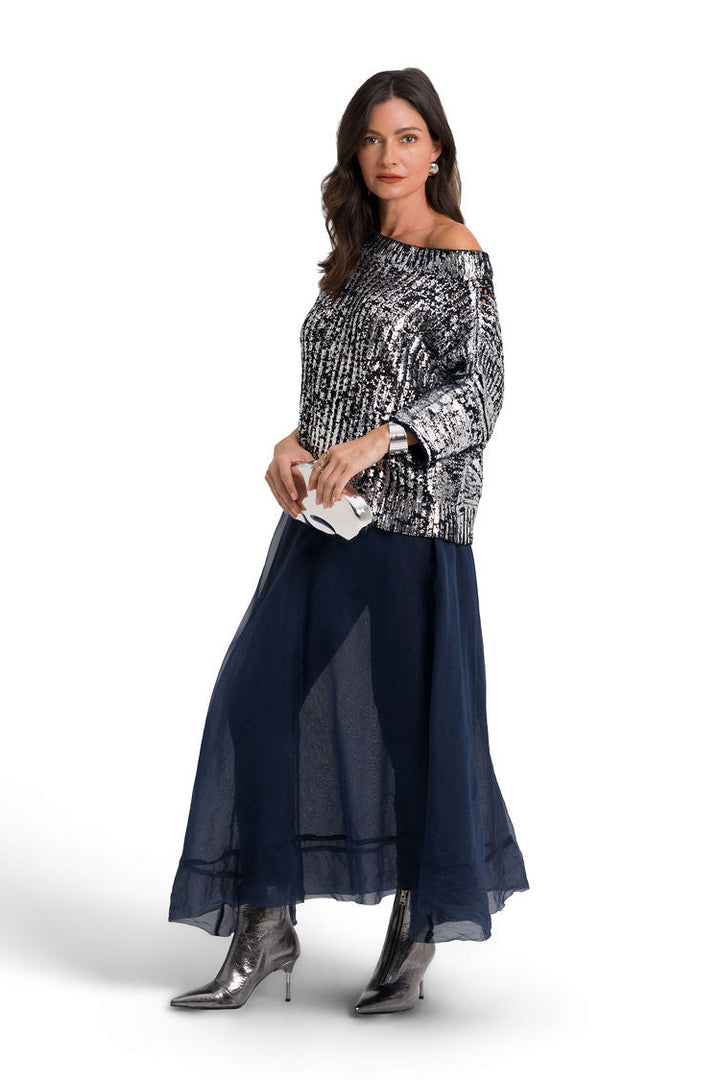 Organza Bubble Skirt - Midnight