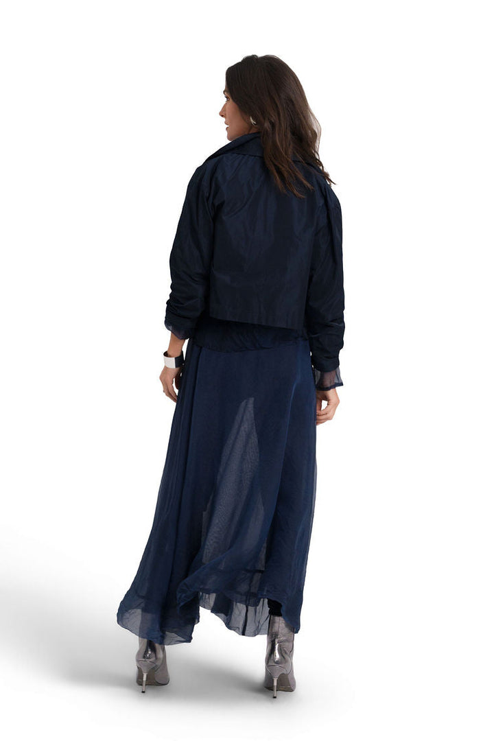 Nylon Triple Collar Jacket - Midnight