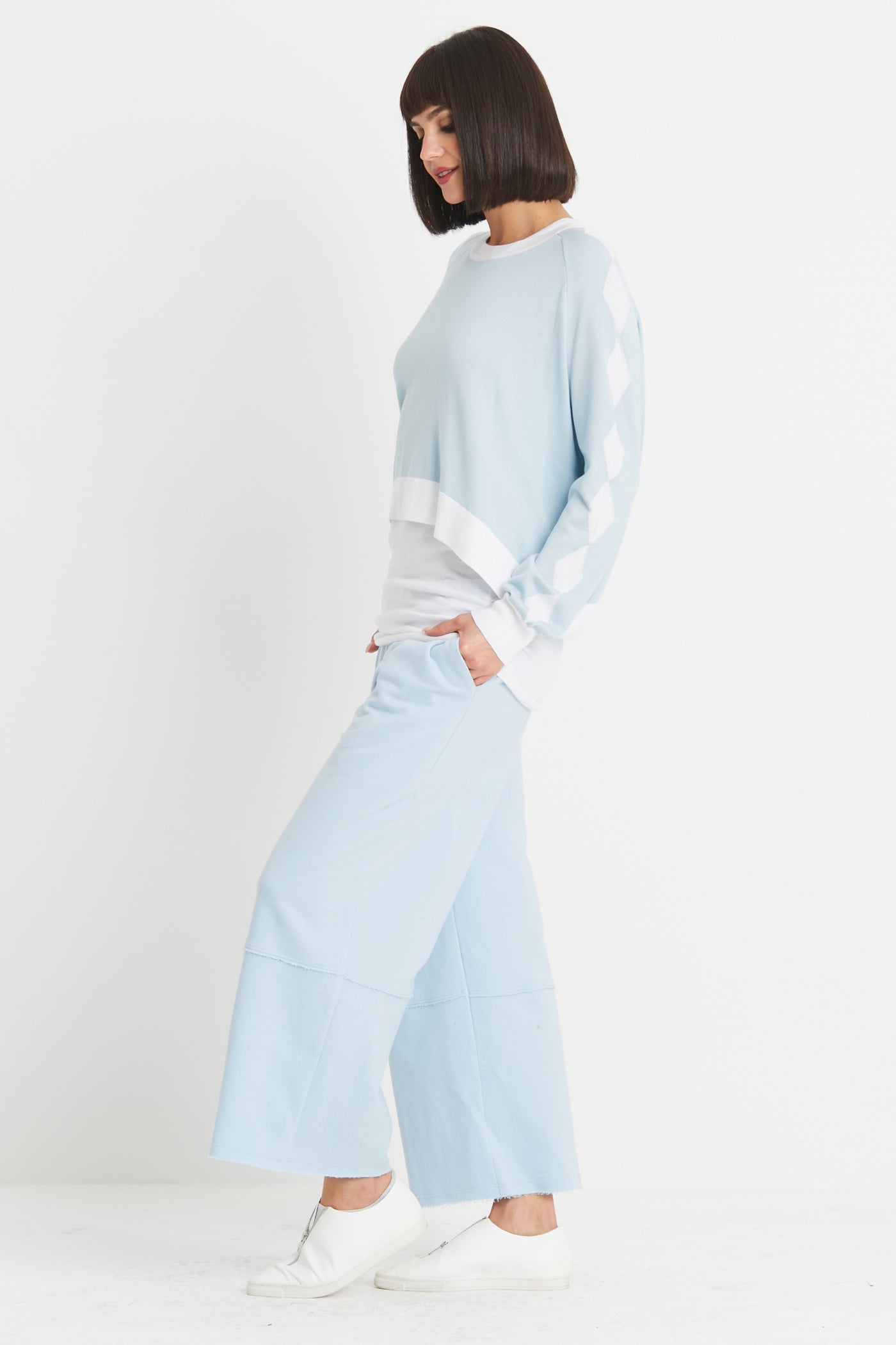 French Terry Flood Panel Pants