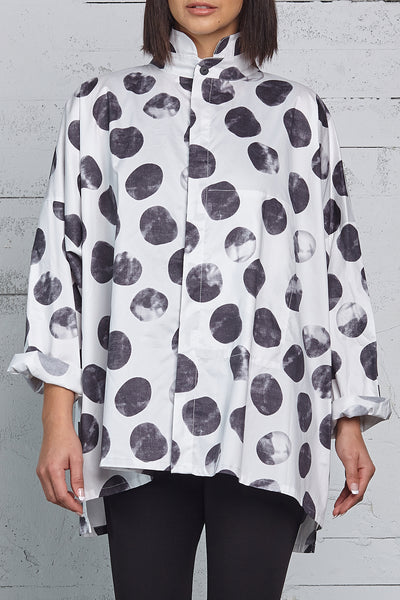 Cotton Irregular Dots Signature Shirt