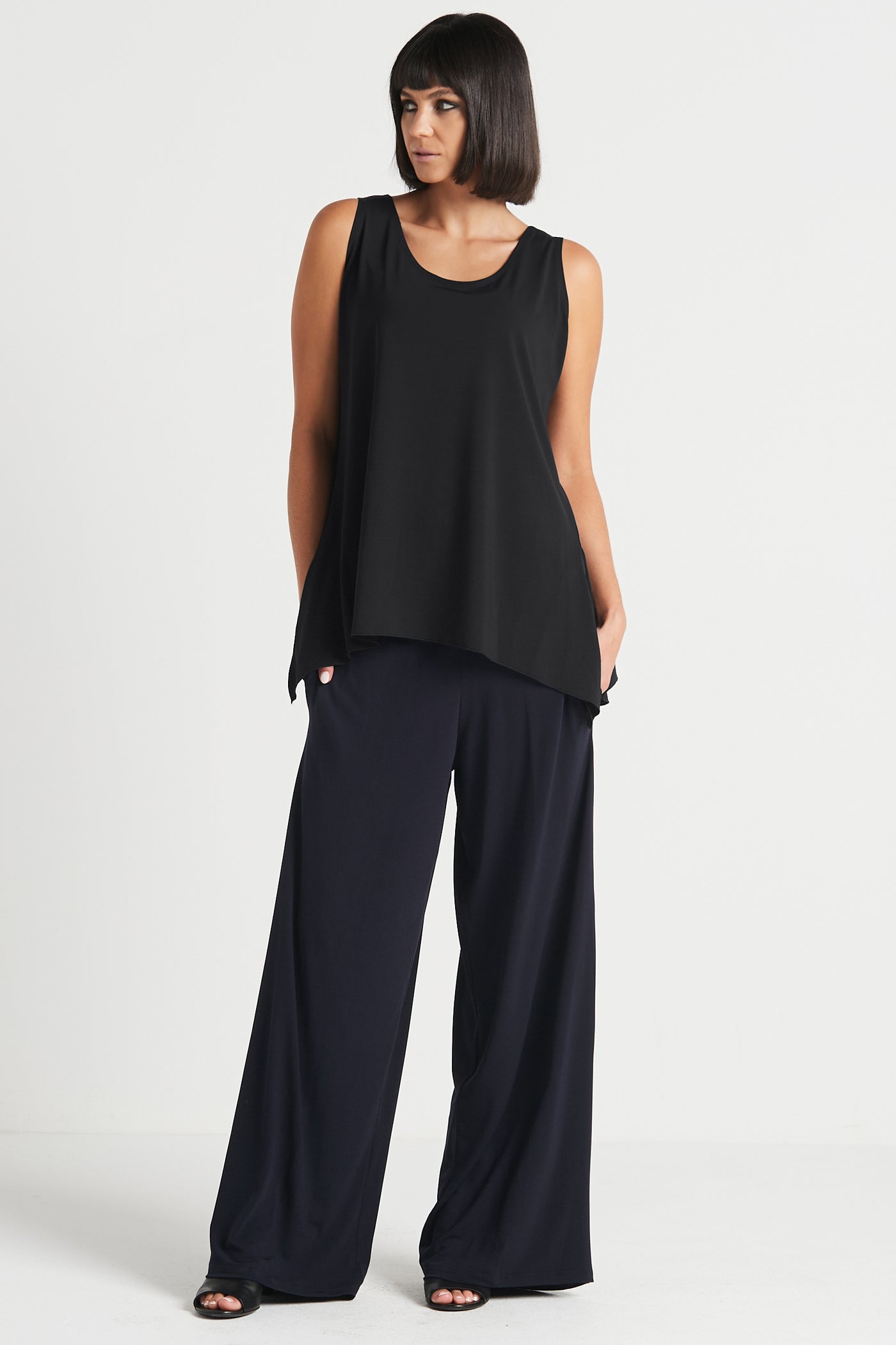 Matte Jersey Angular Border Tank
