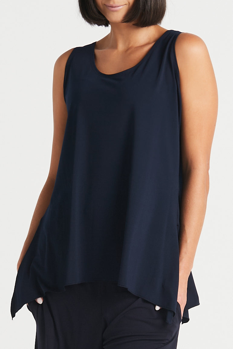 Matte Jersey Angular Border Tank