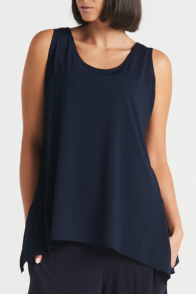 Matte Jersey Angular Border Tank