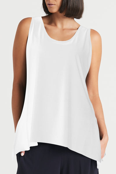 Matte Jersey Angular Border Tank