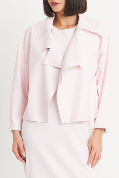 Vegan Leather Triple Collar Jacket