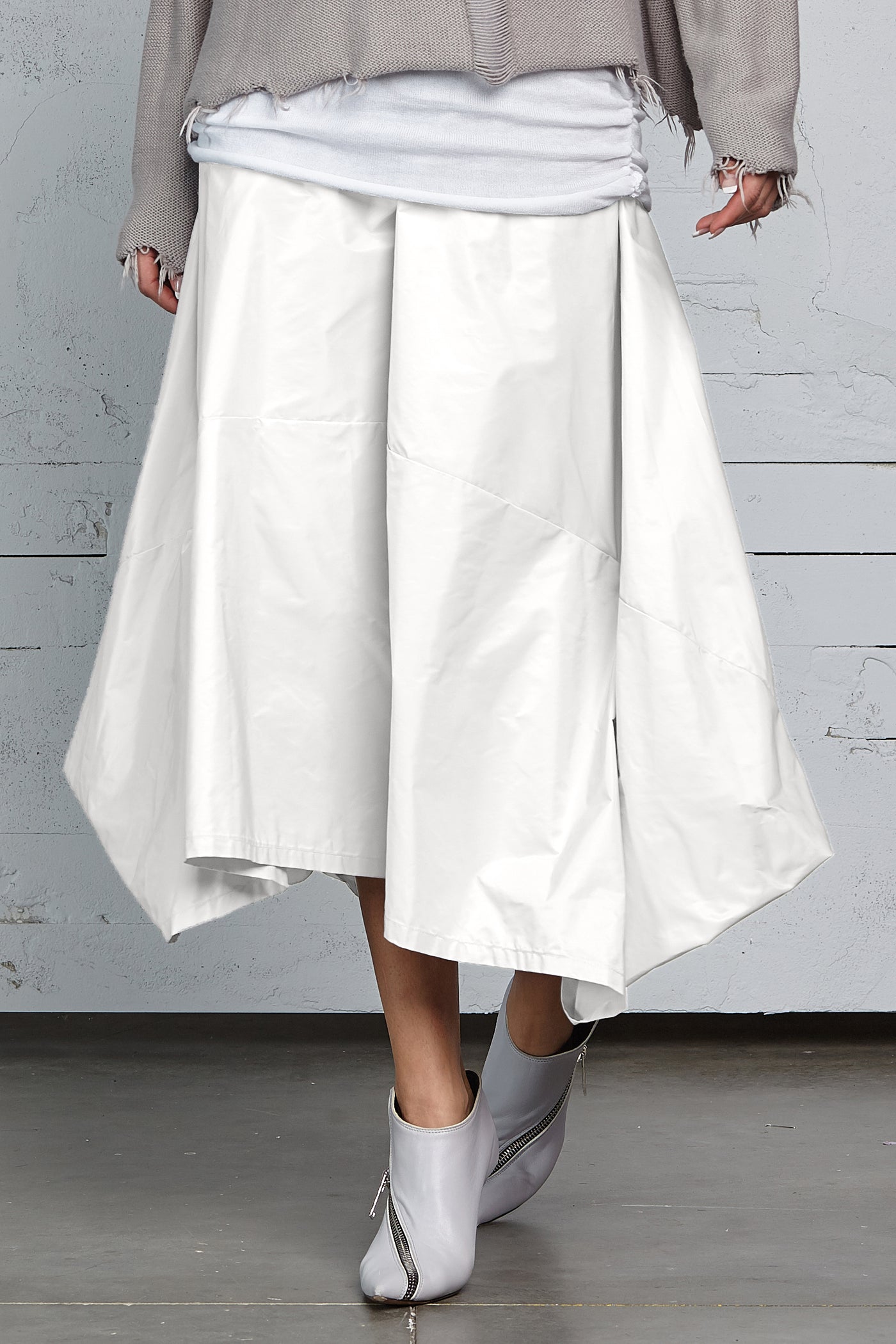 Nylon Signature Architectural Skirt