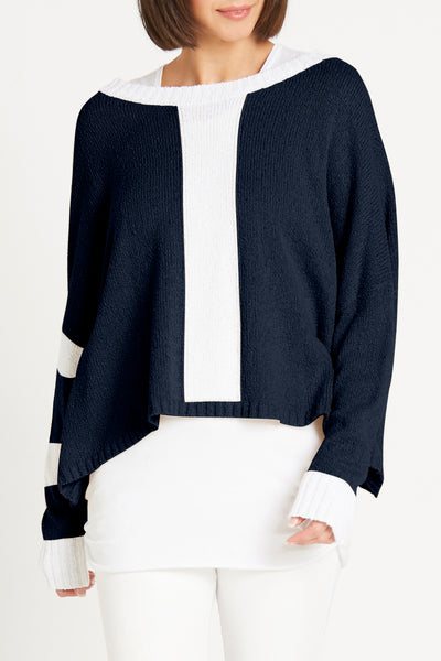 Pima Cotton Armed Bouclé Sweater