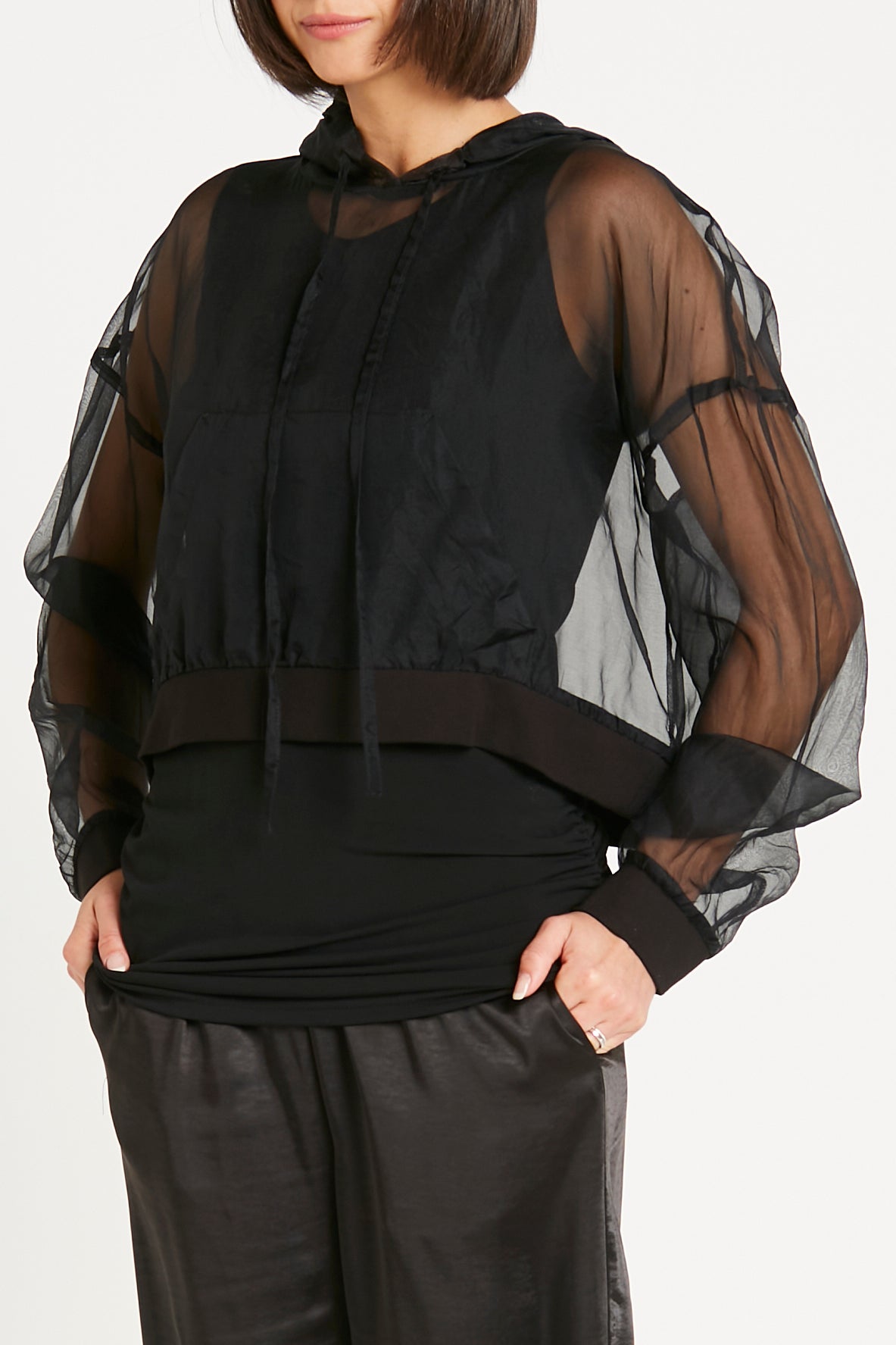 Organza Hip Hoodie