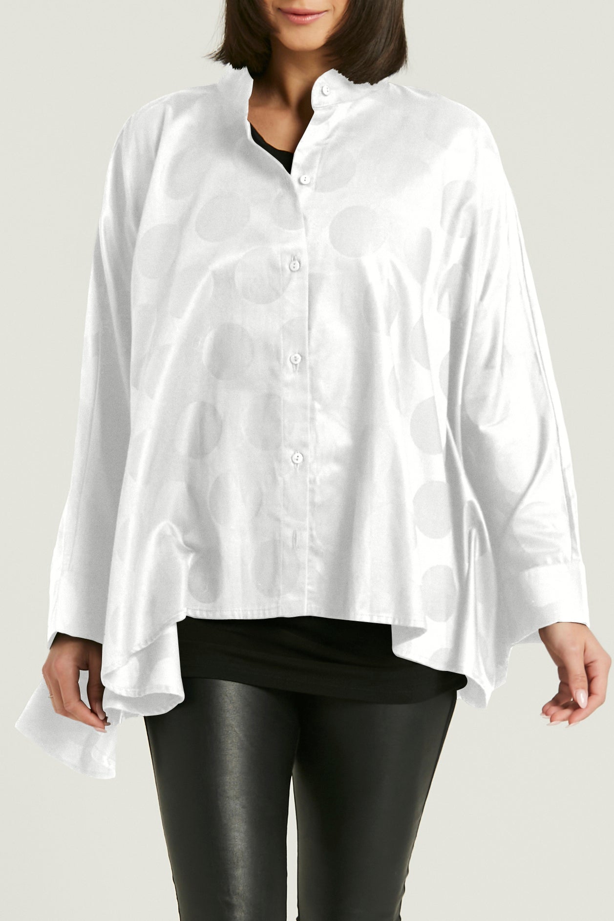 Cotton Jacquard Cape Shirt