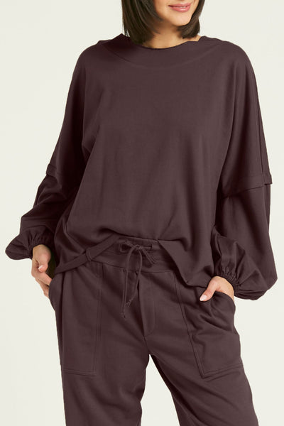 French Terry Billow Sleeve Sweat